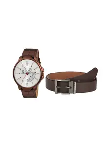 MARKQUES Men Set of 2 Watch and Belt Accessory Gift Set