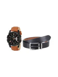 MARKQUES Men Watch and Belt Combo Gift Set