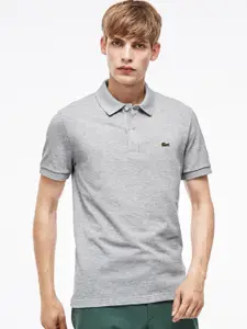 Lacoste Grey Melange Slim Fit Petit Pique Polo
