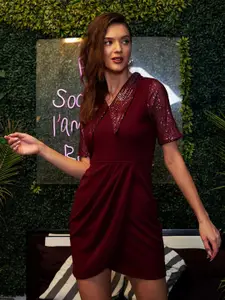 Athena Women Embellished Polyester Bodycon Mini Dress