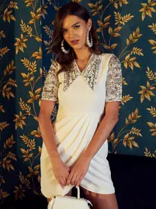 Athena Women Embellished Bodycon Mini Dress