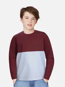 Gini and Jony Boys Colourblocked Long Sleeves T-shirt