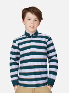 Gini and Jony Boys Striped Polo Collar T-shirt