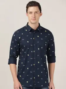 MERCHANT MARINE Men Classic Slim Fit Printed Casual Shirt