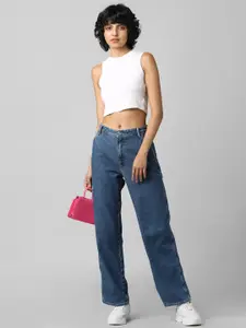 ONLY Women Straight Fit High-Rise Jeans