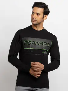 Status Quo Men Black Printed Sweatshirt