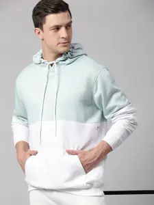 Dennis Lingo Men Colourblocked Hooded Sweatshirt