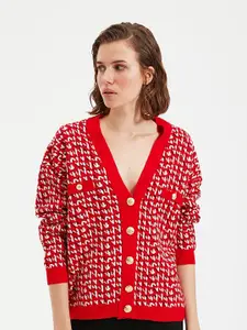 Trendyol Self-Design Cardigan Sweater