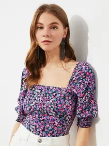 Trendyol Multicoloured Floral Print Top