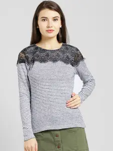 Be Indi Women Striped Pullover