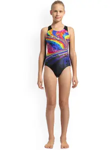 Speedo Girls Digital Printed Swim Tops