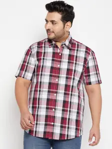 bigbanana Men Matera Plus Size Tartan Checks Pure Cotton Casual Shirt
