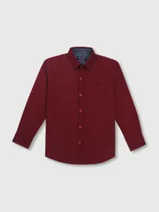 Gini and Jony Boys Maroon Casual Shirt