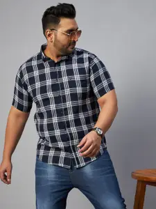 SHOWOFF Plus Men Plus Size Comfort Tartan Checked Casual Shirt