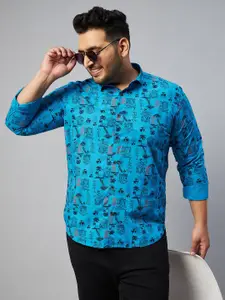 SHOWOFF Plus Men Plus Size Comfort Printed Casual Shirt