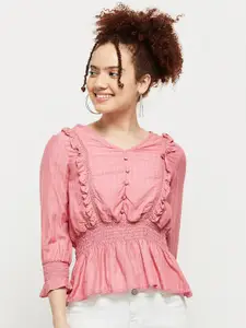 max Women Cinched Waist Top