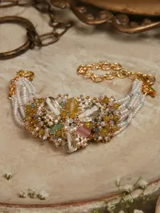 D'oro Women Gold-Plated Wrap around Bracelet
