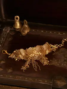 D'oro Women Gold-Plated Wrap around Bracelet