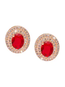 Shining Jewel - By Shivansh Women Oval Studs Earrings