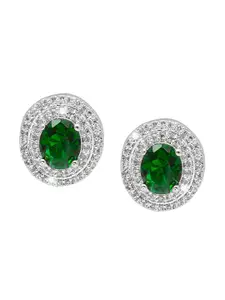Shining Jewel - By Shivansh Women Oval Studs Earrings