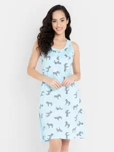 Clovia Clovia T -Shirt Printed Nightdress