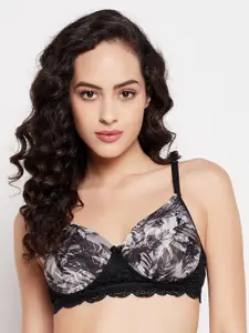 Clovia Women Padded Non-Wired Full Cup Floral Print Multiway T-shirt Bra