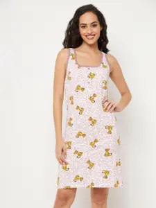 Clovia Clovia Printed T-Shirt Nightdress