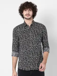 Mufti Men Classic Floral Printed Slim Fit Pure Cotton Casual Shirt