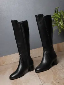 ELLE Women Textured High -Top Regular Boots