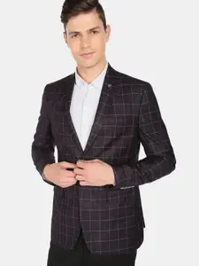 AD By Arvind Men Checked Single Breasted Blazer