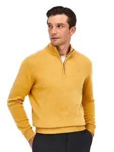 HACKETT LONDON Men Yellow Pullover Sweater