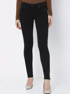 Vero Moda Women Black Low-Rise Stretchable Jeans