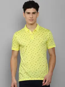 Allen Solly Men Floral Printed Polo Collar Cotton T-shirt