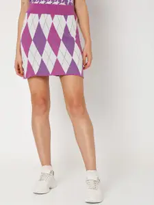 Vero Moda Women Printed Short Straight Skirt