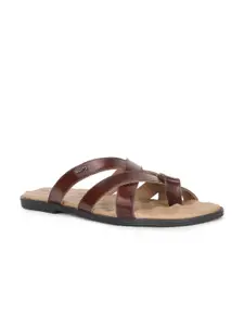 One8 Men Tan & Beige Slip-On Flip Flop
