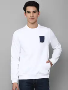 Allen Solly Men White Pure Cotton Pullover Sweatshirt