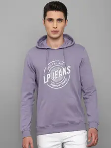 Louis Philippe Jeans Men Printed Hooded Sweatshirt