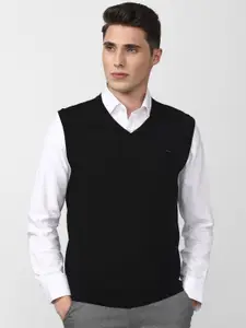Van Heusen Men Black Sweater Vest