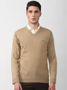 Van Heusen Men Brown Solid Pullover