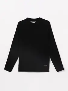Fame Forever by Lifestyle Boys Black Solid Acrylic Pullover Sweater