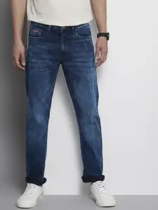 The Indian Garage Co Men Slim Straight Fit Light Fade Stretchable Jeans