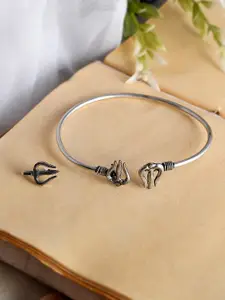 Shoshaa Set of 2 Silver-Plated Clip on Nosepin & Bracelet Set