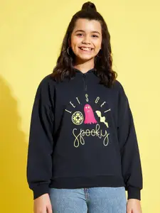 Noh.Voh - SASSAFRAS Kids Noh Voh - SASSAFRAS Kids Girls Printed Hooded Sweatshirt