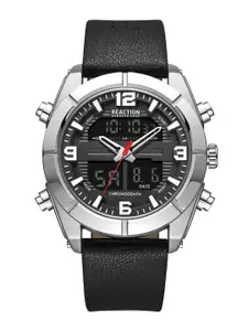 REACTION KENNETH COLE Men Leather Strap Analogue and Digital Watch KRWGD9005503