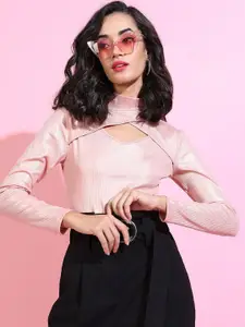 Tokyo Talkies Solid High Neck Top