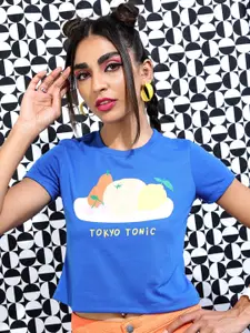 Tokyo Talkies Women Printed Crop T-shirt