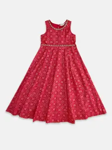 AKKRITI BY PANTALOONS Red Maxi Dress