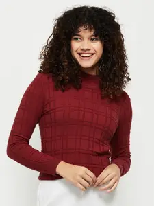 max Women Checked Pullover