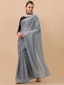 Sangria Striped Zari Silk Blend Saree