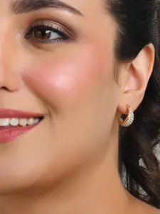 ToniQ Women Circular Half Hoop Earrings